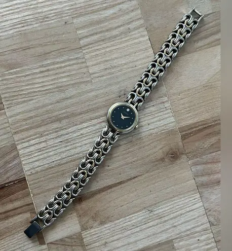 Seiko Rare Vintage Ladies Watch Diamond Dial Two-Tone Trident Link Bracelet