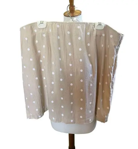 Old Navy  Beige with White Polka Dot Skirt Size XX-Large-NWT