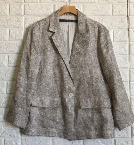 Raquel Allegra linen cargo blazer Gray Size 2