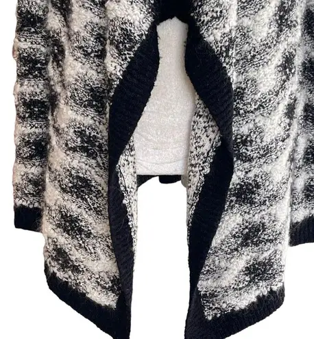 Lou & grey  Women’s Snowbound Open Front Mohair Cardigan Size M Black White