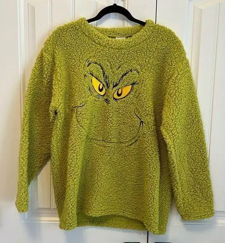 Grinch Fuzzy Long sleeved Pajama Top Size L