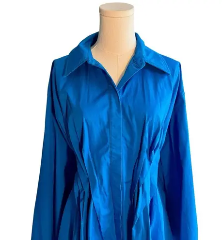 L'Academie - NWOT Zenda Mini Button Down Dress Electric Blue Sz S