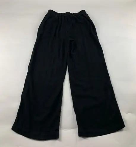 Briggs New York Briggs Black Linen Blend Wide Leg Pull On Lounge Pant M