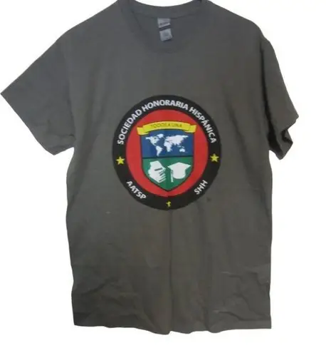 Gibson SHH Red T-Shirt With Full Color Logo Gray Short Sleeve T-Shirt Size M