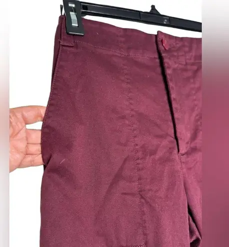 Proenza Schouler White Label Women Burgundy Cotton & Linen Tapered Pant