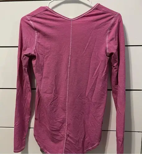 Lululemon  Yogini 5 Year Long Sleeve Tee Pink Stripe