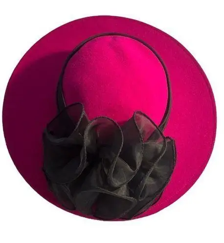 Lancaster Vintage USA Wool Sonni San Francisco Pink Fascinator Derby Hat