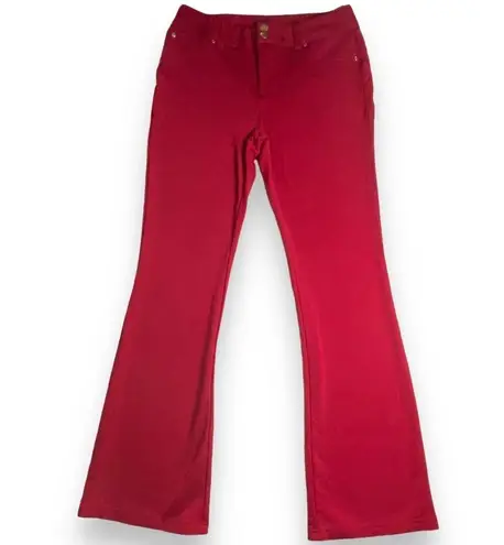 IMAN Dark Red Maroon Mid Rise Knit Pants NWOT Size 6 A