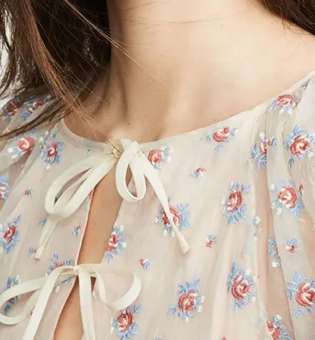 Capulet x Revolve Sheer Rosewood Embroidered Prairie Dress Cottagecore