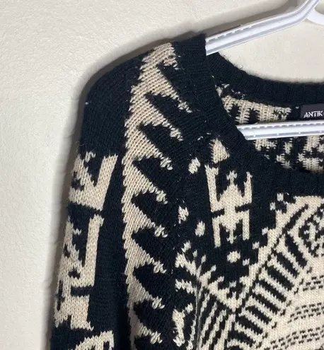 Antik Batik wool blend boho tribal print Crewneck sweater size EU 36 / 38