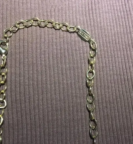 Women's Gold Tone And Blue Bead Necklace A V Max a.v. Max