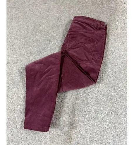 Soft Surroundings  Pants Womens 8‎ Purple Brown Corduroy Tapered Stretch