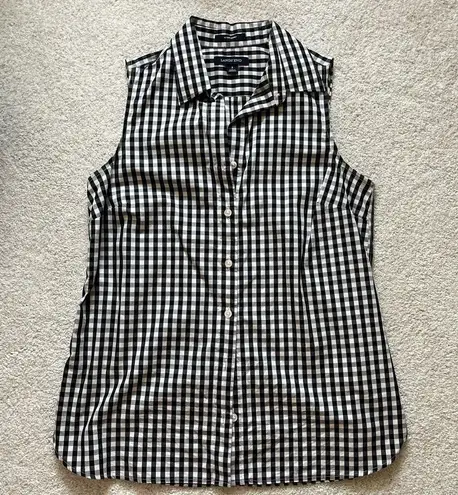 Lands'End  Collared Gingham Tank Top