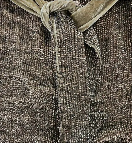 Retrofête Retrofete Ella Sequin Dress in Olive One Shoulder Belt Size Medium NWT