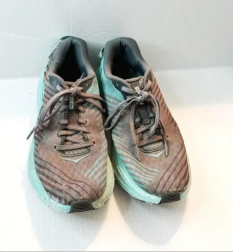 Hoka One One Rincon Women’s Charcoal Gray, Aqua Sky Trainer Sz 8.5 Used See Dsx
