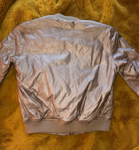 Forever 21 Rose Gold Bomber Jacket