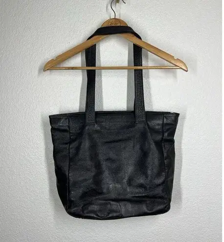 John Cole Collection Jodie Leather Bag Purse Tote Black