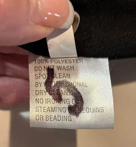 Abby Paris Black and Gold Evening Out Dress Size 6 (Flaw in Hem)