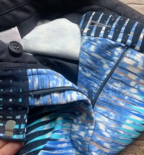 Peter Pilotto Abstract Print Blue Yellow Trousers Sz 4