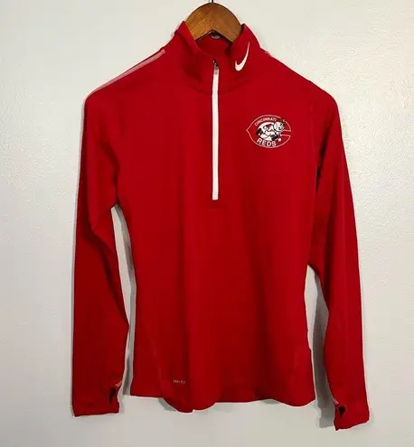 Nike  Cincinnati Reds Baseball Half Zip Long Sleeve Shirt