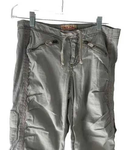 Paris Blues Y2k 2000s Juniors Size 7 Green Cargo Crop Pants