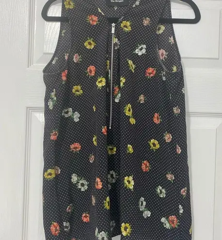 The Kooples Silk Floral Zip top