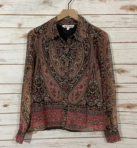 Walter Baker Adaline Paisley Print Shirt - Brown Multi - Small