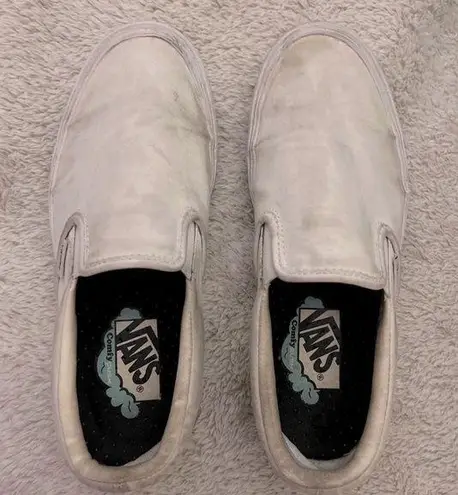 Vans White classic slip ons Size 8 Women’s