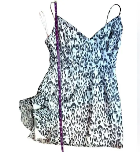 superdown Revolve  Kina Leopard print Mini Dress White black gray Small