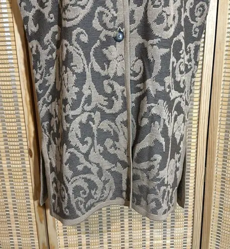 Jacques Vert Vintage 1990s Long Black and Tan Knit Sweater Vest Large?