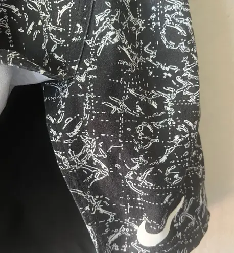 Nike Black And White Patterned Tennis Skirt