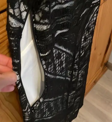 Alfani PETITE Black Lace Sleeveless Dress Size 4P