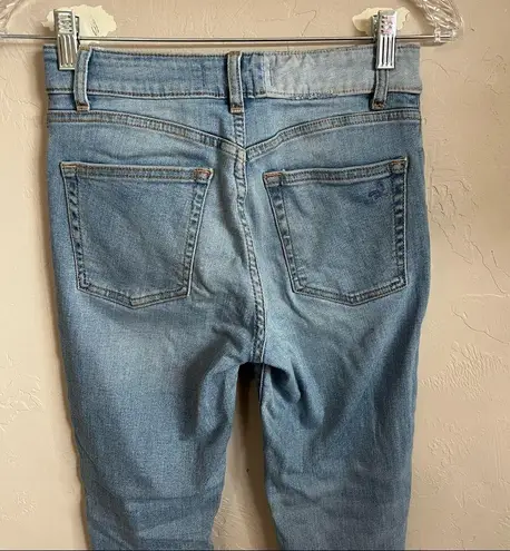 DL1961 Farrow Insta Slim Distressed Ankle Raw Hem Denim Jeans