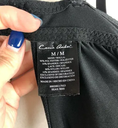 Carrie Amber Push Up Black Lace Babydoll Medium