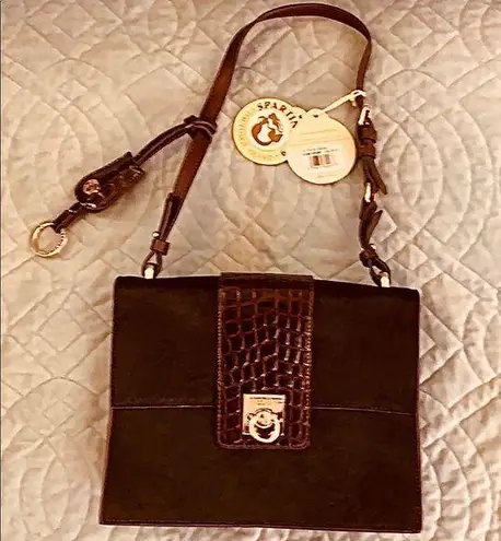 Spartina 449 Croc Shoulder Bordeaux bag.