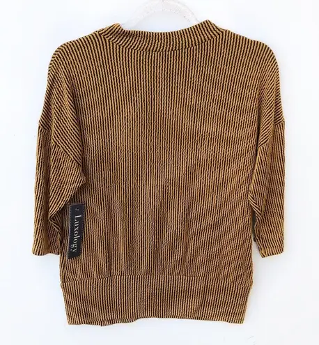 Luxology Ribbed Knit Top Small