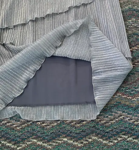 Connected Apparel Petite Silver Shift Dress