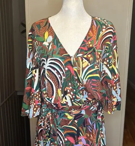 Farm Rio x Anthropologie Fiesta Wrap Maxi Dress Size Small