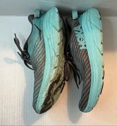 Hoka One One Rincon Women’s Charcoal Gray, Aqua Sky Trainer Sz 8.5 Used See Dsx