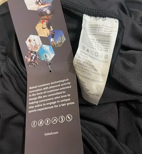 Baleaf 🆕 high rise solid black athletic skort women’s medium pockets stretchy