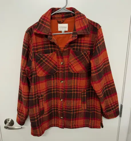 Stoosh Plaid Shacket Button Down Jacket