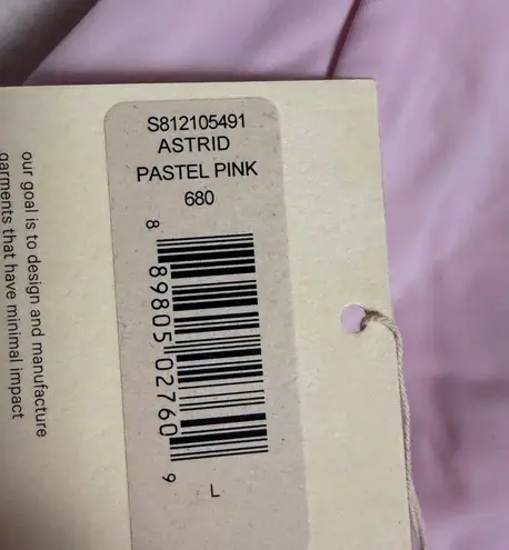 Mara Hoffman Astrid Pastel Pink UPF 50 Triangle Bikini Swimsuit Top Size Large