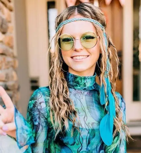 🆕Green Tinted Round Lens Gold Frame Sunglasses Green