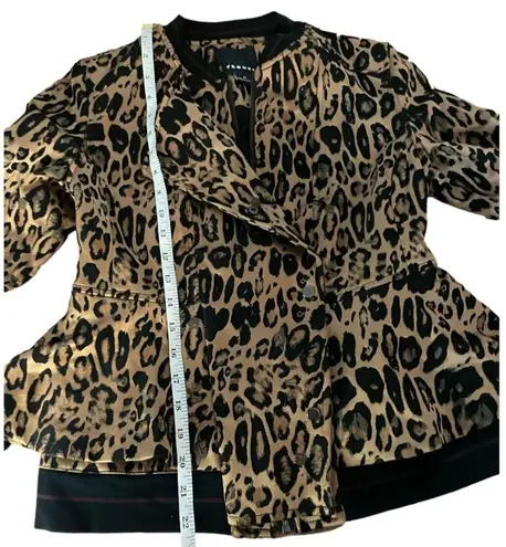 Nordstrom Trouvé  NWT Leopard Print Peplum Bomber Jacket