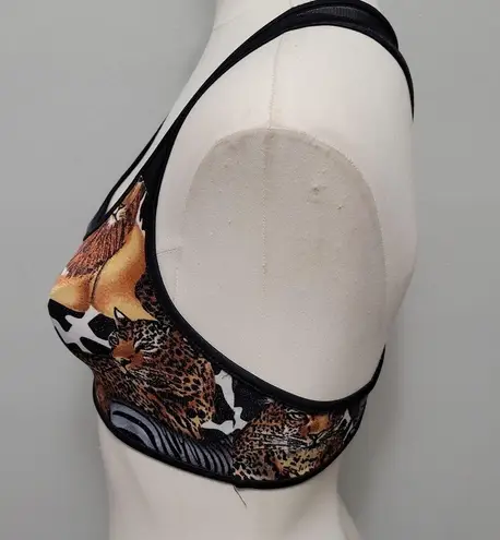 Bonjour Vintage Brazilian animal print feline sports bra size 7