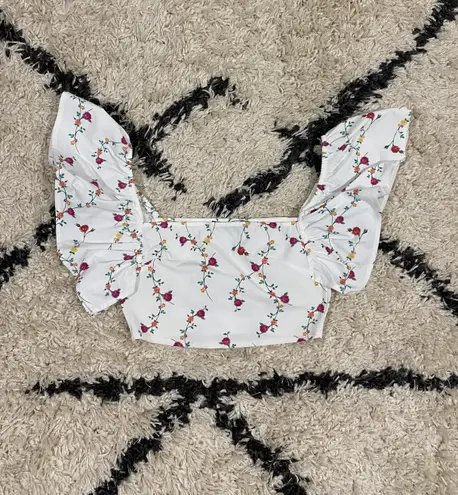 ZARA Floral Crop Top