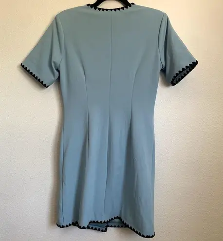 Alexia Admor NWT Jaiya Short Sleeve Button Front Dress in Halogen Blue
