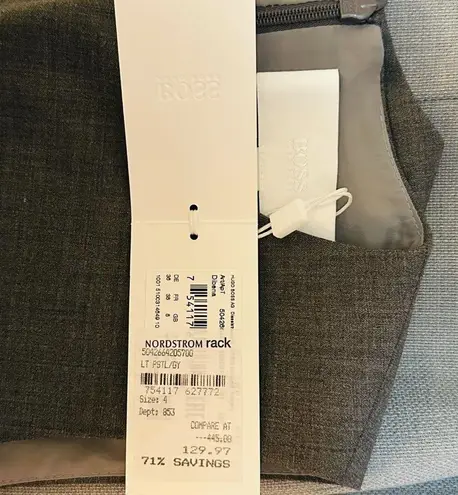 Hugo Boss NWT Women's Dibena Colorblock Stretch Wool Sheath Dress