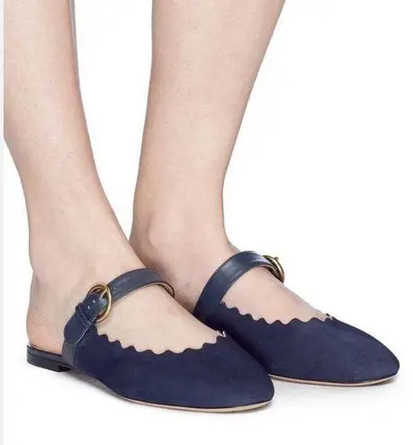 Chloé Chloe Lauren leather Mary Jane flat slides