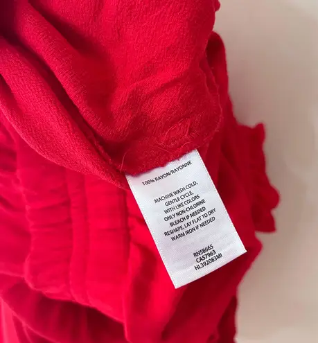 Chelsea28 Nordstrom Ruffle Neck Wide Leg Jumpsuit Red Party Holiday Cocktail